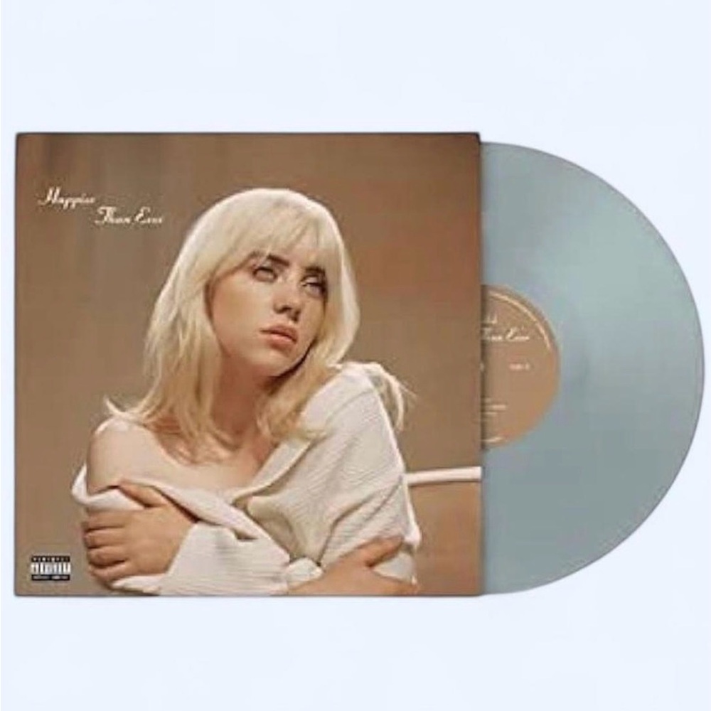 Light Gray Vinyl Record with Album Art